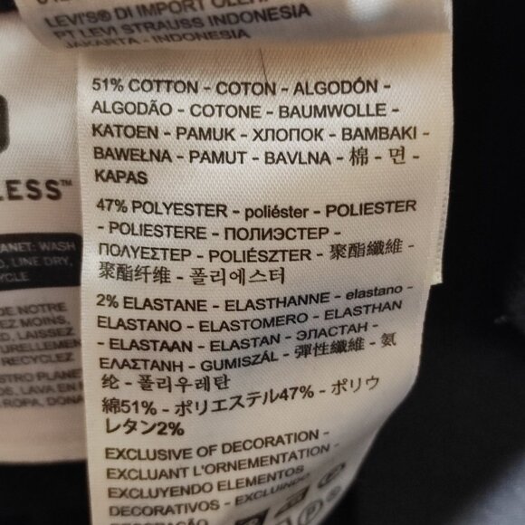 Levi's wedgie straight corduroy pants women's size W27/L26 midnighr black colour - Picture 8 of 15